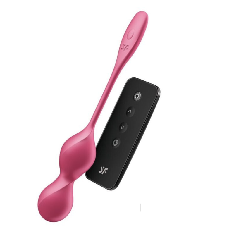 Вагинальные смарт-шарики с вибрацией Satisfyer Love Birds 2 Connect App Red, 86 г, пульт ДУ